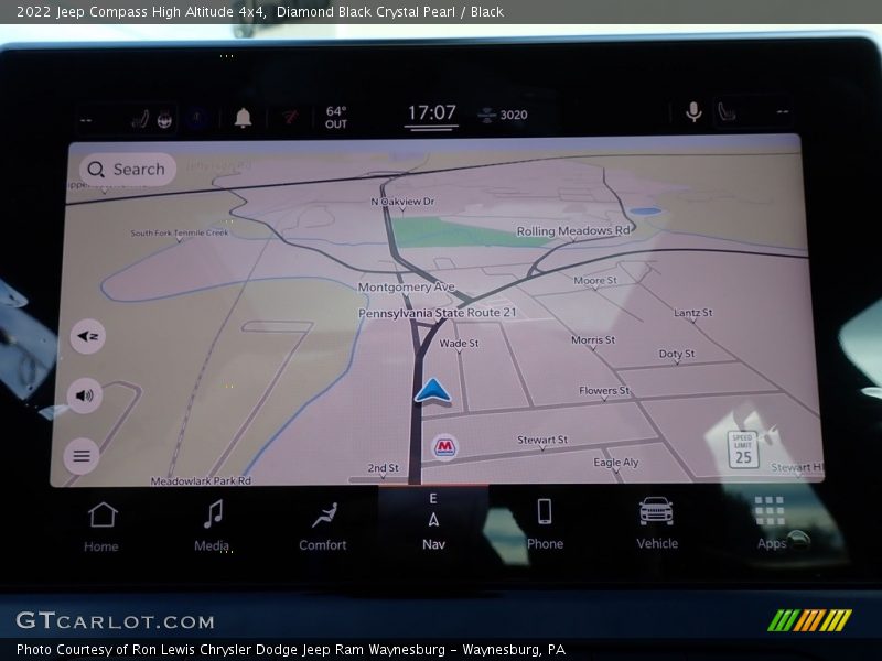Navigation of 2022 Compass High Altitude 4x4