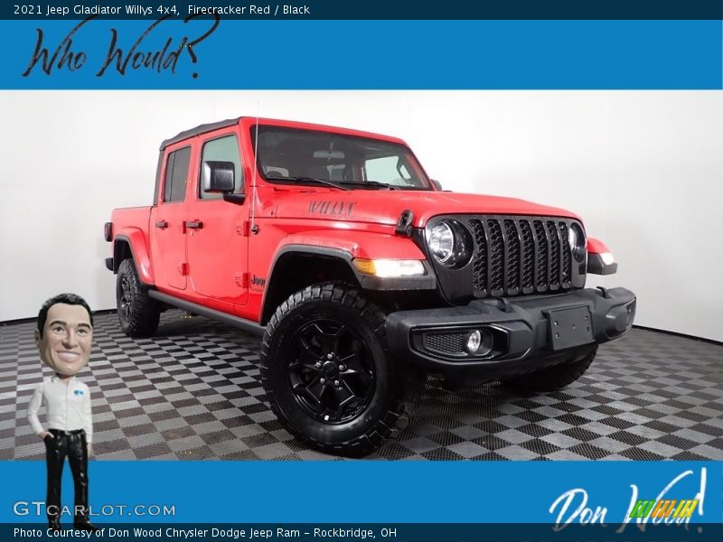 Firecracker Red / Black 2021 Jeep Gladiator Willys 4x4