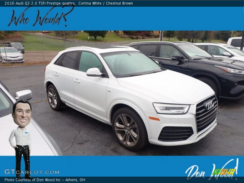 Cortina White / Chestnut Brown 2016 Audi Q3 2.0 TSFI Prestige quattro