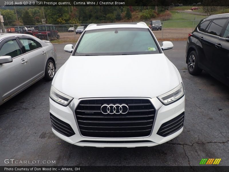 Cortina White / Chestnut Brown 2016 Audi Q3 2.0 TSFI Prestige quattro