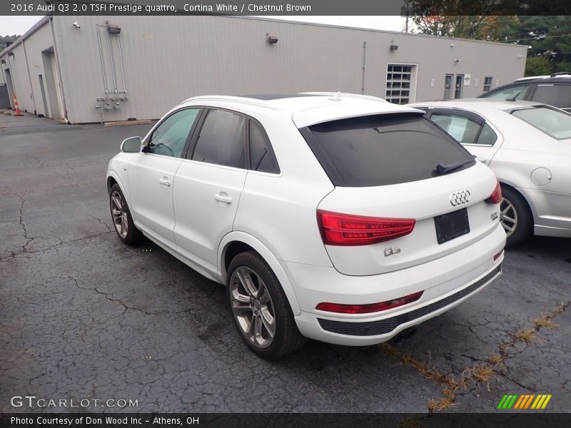 Cortina White / Chestnut Brown 2016 Audi Q3 2.0 TSFI Prestige quattro