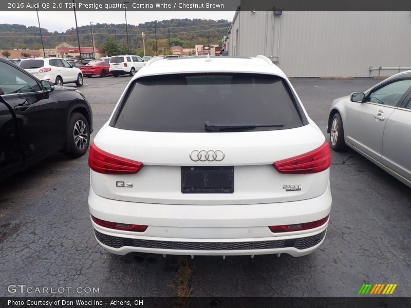Cortina White / Chestnut Brown 2016 Audi Q3 2.0 TSFI Prestige quattro
