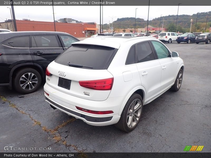 Cortina White / Chestnut Brown 2016 Audi Q3 2.0 TSFI Prestige quattro