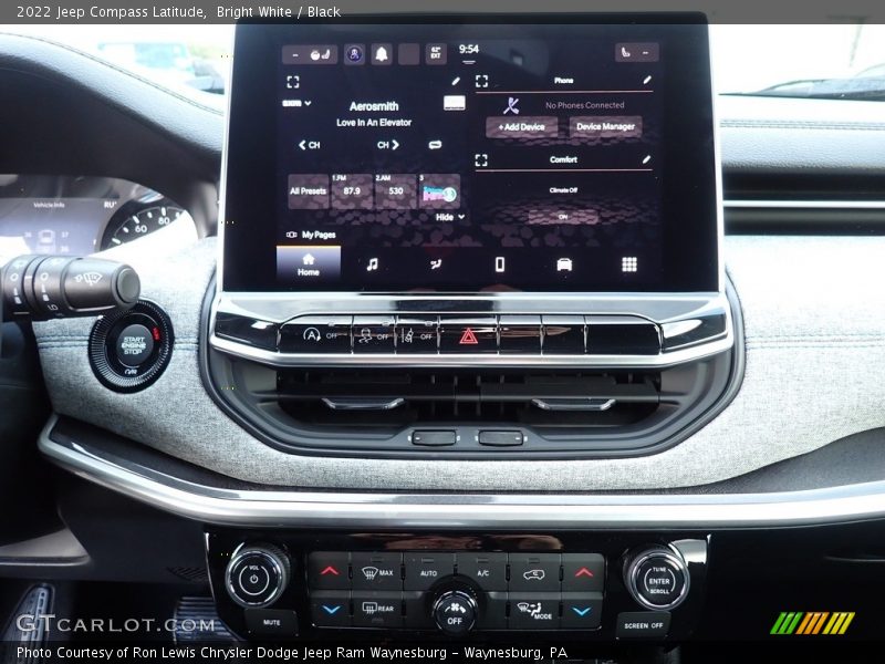 Bright White / Black 2022 Jeep Compass Latitude