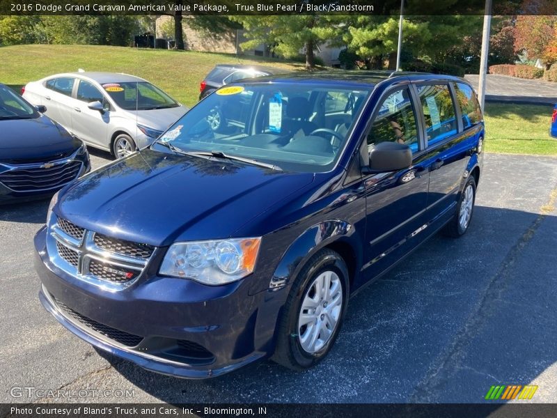 True Blue Pearl / Black/Sandstorm 2016 Dodge Grand Caravan American Value Package