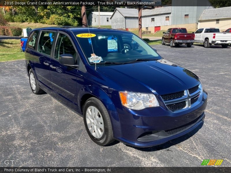 True Blue Pearl / Black/Sandstorm 2016 Dodge Grand Caravan American Value Package