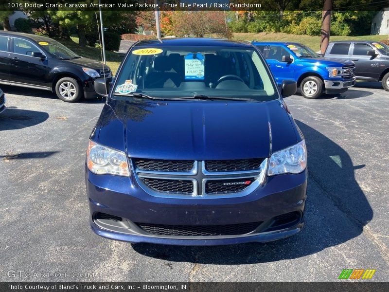 True Blue Pearl / Black/Sandstorm 2016 Dodge Grand Caravan American Value Package