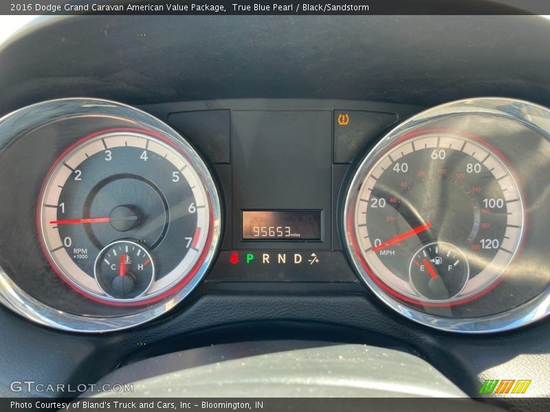 True Blue Pearl / Black/Sandstorm 2016 Dodge Grand Caravan American Value Package
