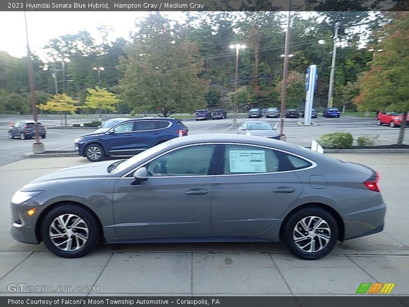 Hampton Gray / Medium Gray 2023 Hyundai Sonata Blue Hybrid