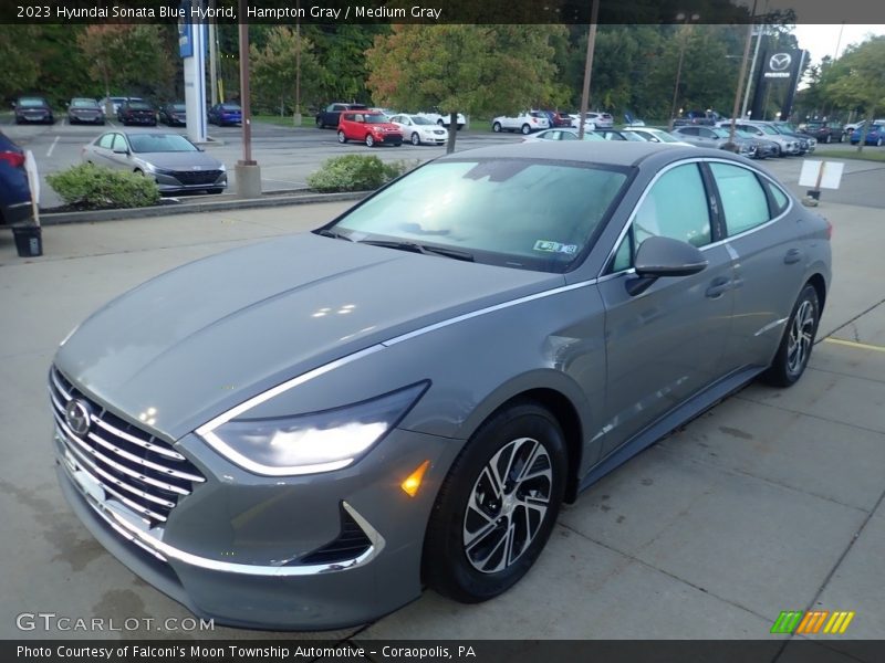 Hampton Gray / Medium Gray 2023 Hyundai Sonata Blue Hybrid