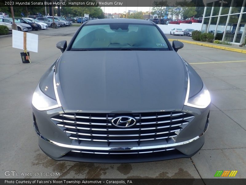 Hampton Gray / Medium Gray 2023 Hyundai Sonata Blue Hybrid