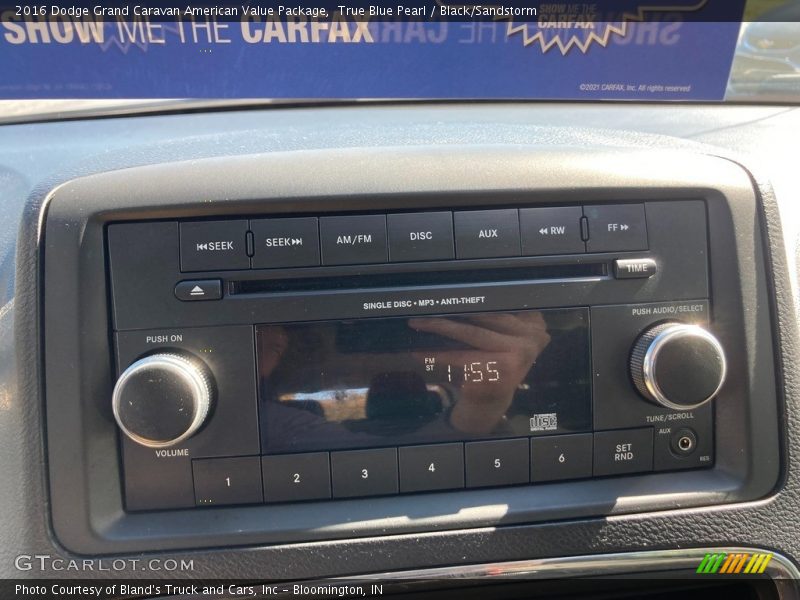 True Blue Pearl / Black/Sandstorm 2016 Dodge Grand Caravan American Value Package
