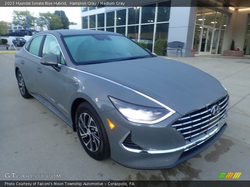 Hampton Gray / Medium Gray 2023 Hyundai Sonata Blue Hybrid