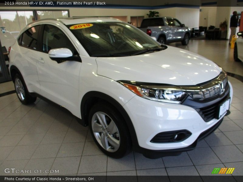 Platinum White Pearl / Black 2019 Honda HR-V EX AWD