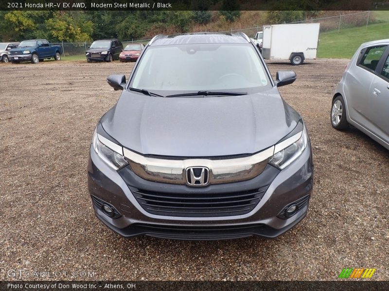 Modern Steel Metallic / Black 2021 Honda HR-V EX AWD