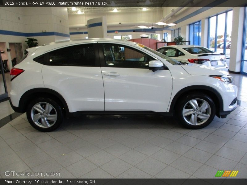 Platinum White Pearl / Black 2019 Honda HR-V EX AWD