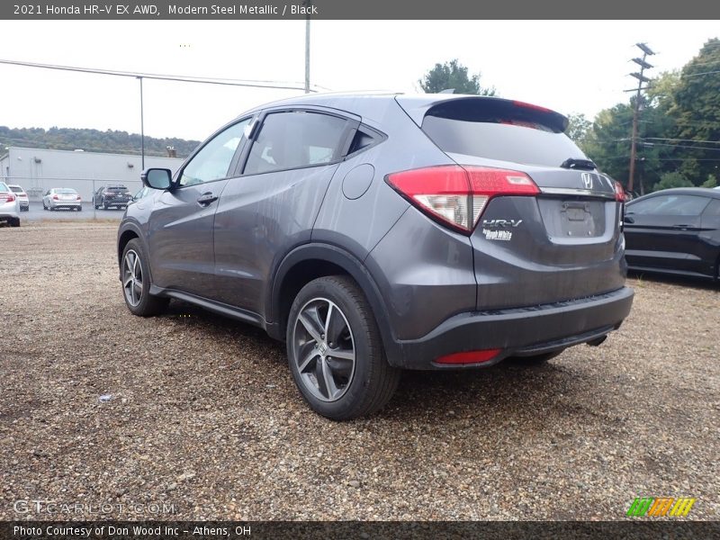 Modern Steel Metallic / Black 2021 Honda HR-V EX AWD