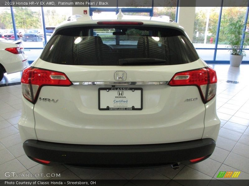 Platinum White Pearl / Black 2019 Honda HR-V EX AWD