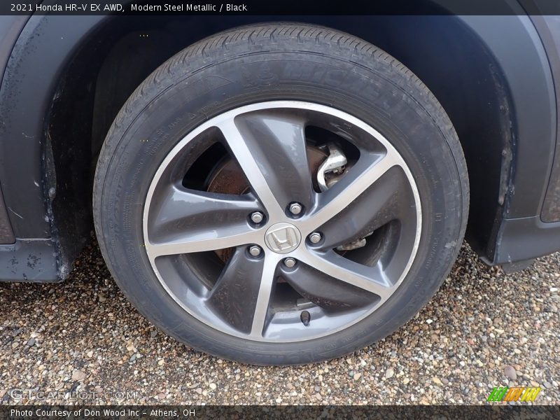 Modern Steel Metallic / Black 2021 Honda HR-V EX AWD