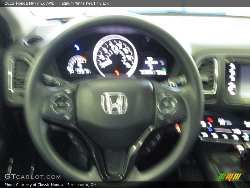 Platinum White Pearl / Black 2019 Honda HR-V EX AWD