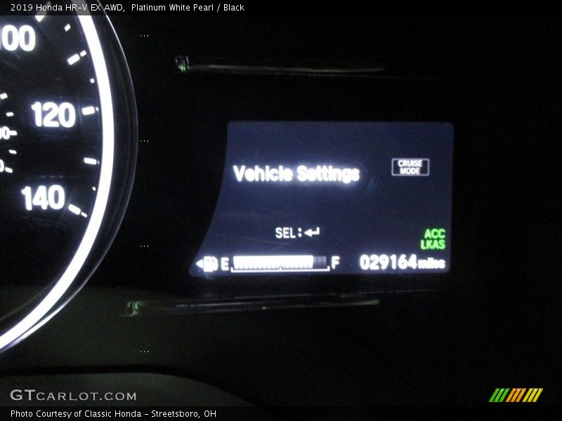 Platinum White Pearl / Black 2019 Honda HR-V EX AWD