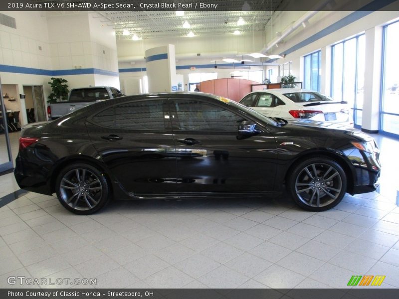 Crystal Black Pearl / Ebony 2019 Acura TLX V6 SH-AWD A-Spec Sedan