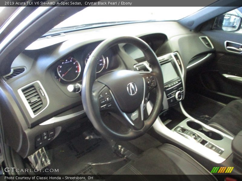 Crystal Black Pearl / Ebony 2019 Acura TLX V6 SH-AWD A-Spec Sedan