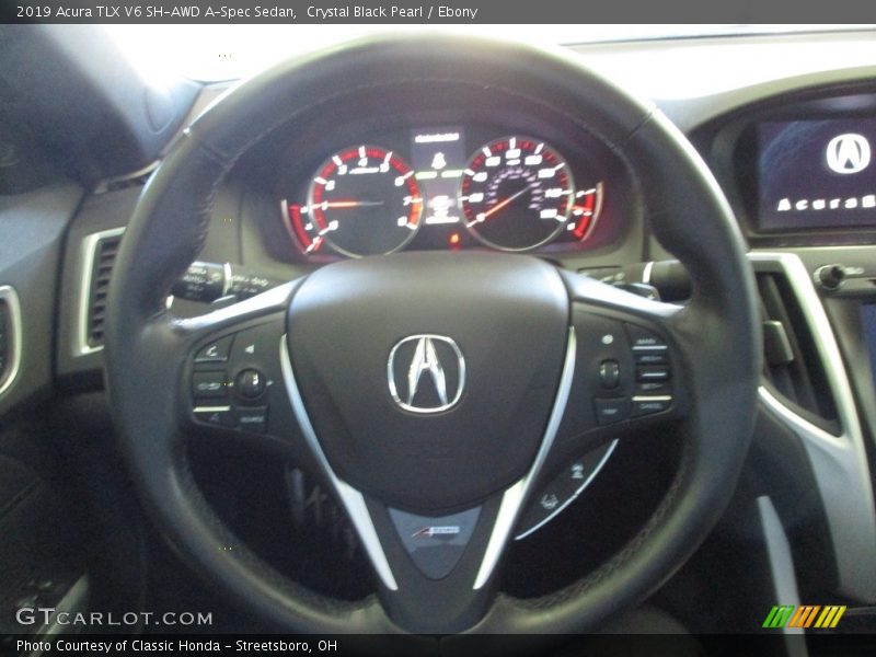 Crystal Black Pearl / Ebony 2019 Acura TLX V6 SH-AWD A-Spec Sedan