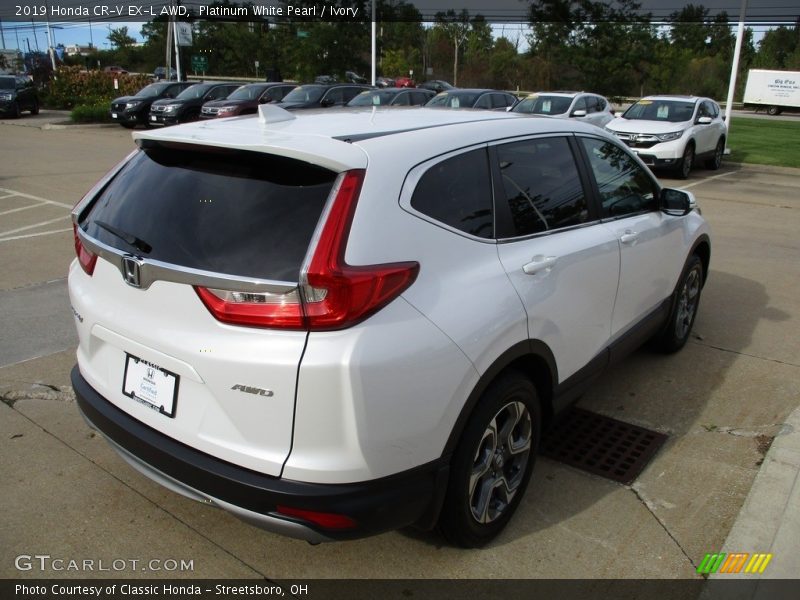 Platinum White Pearl / Ivory 2019 Honda CR-V EX-L AWD