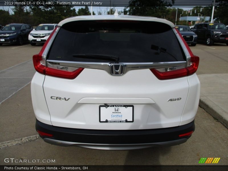 Platinum White Pearl / Ivory 2019 Honda CR-V EX-L AWD