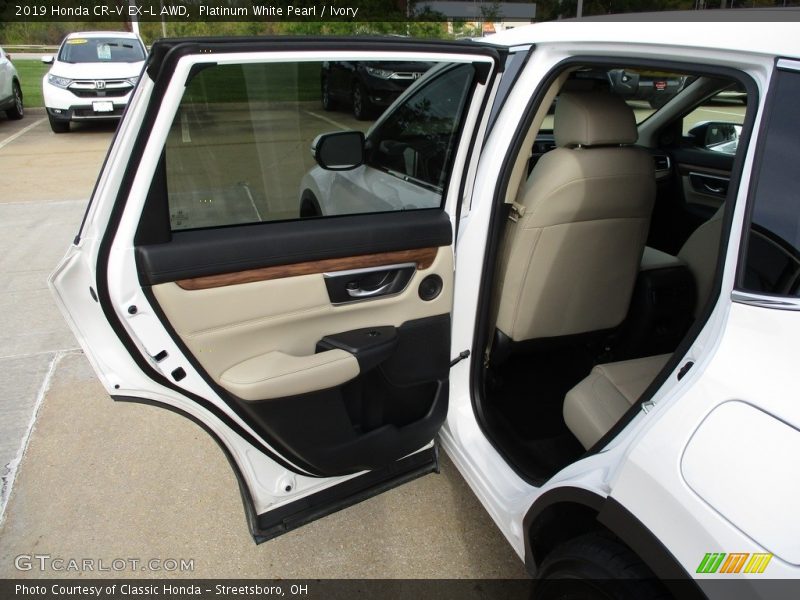 Platinum White Pearl / Ivory 2019 Honda CR-V EX-L AWD