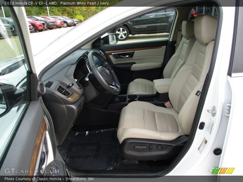 Platinum White Pearl / Ivory 2019 Honda CR-V EX-L AWD