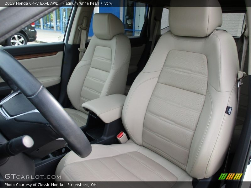 Platinum White Pearl / Ivory 2019 Honda CR-V EX-L AWD