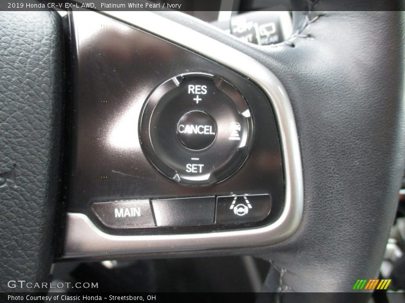 Platinum White Pearl / Ivory 2019 Honda CR-V EX-L AWD