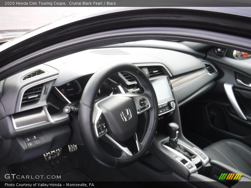 Crystal Black Pearl / Black 2020 Honda Civic Touring Coupe