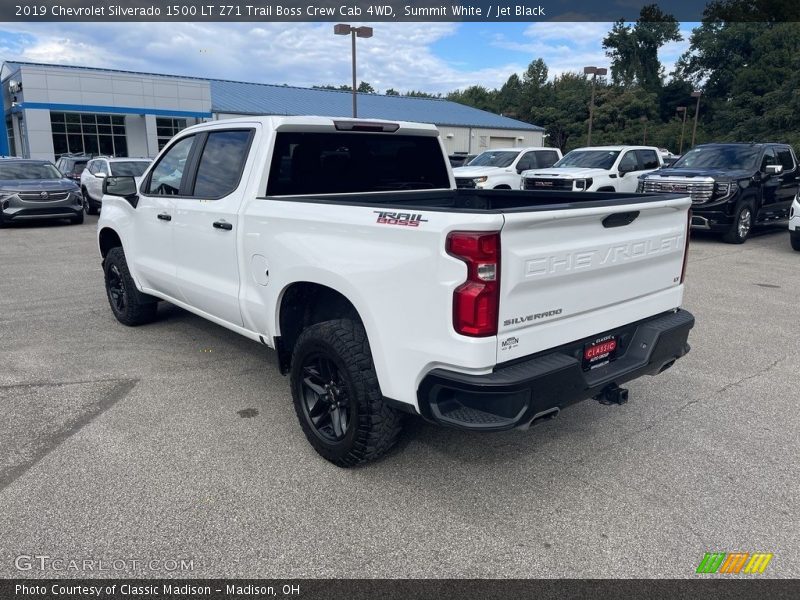 Summit White / Jet Black 2019 Chevrolet Silverado 1500 LT Z71 Trail Boss Crew Cab 4WD