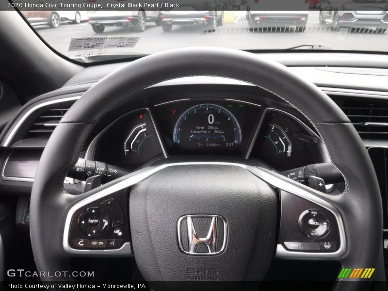 Crystal Black Pearl / Black 2020 Honda Civic Touring Coupe