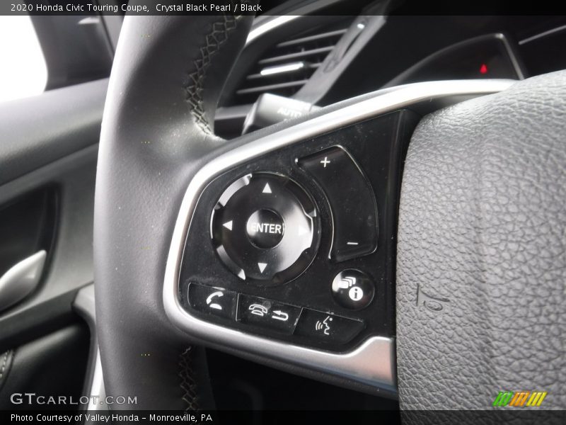 Crystal Black Pearl / Black 2020 Honda Civic Touring Coupe