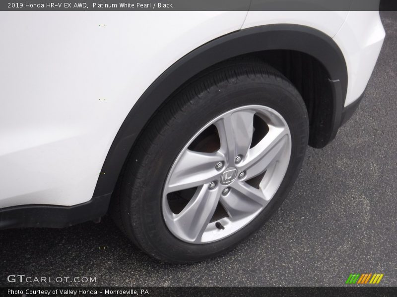 Platinum White Pearl / Black 2019 Honda HR-V EX AWD