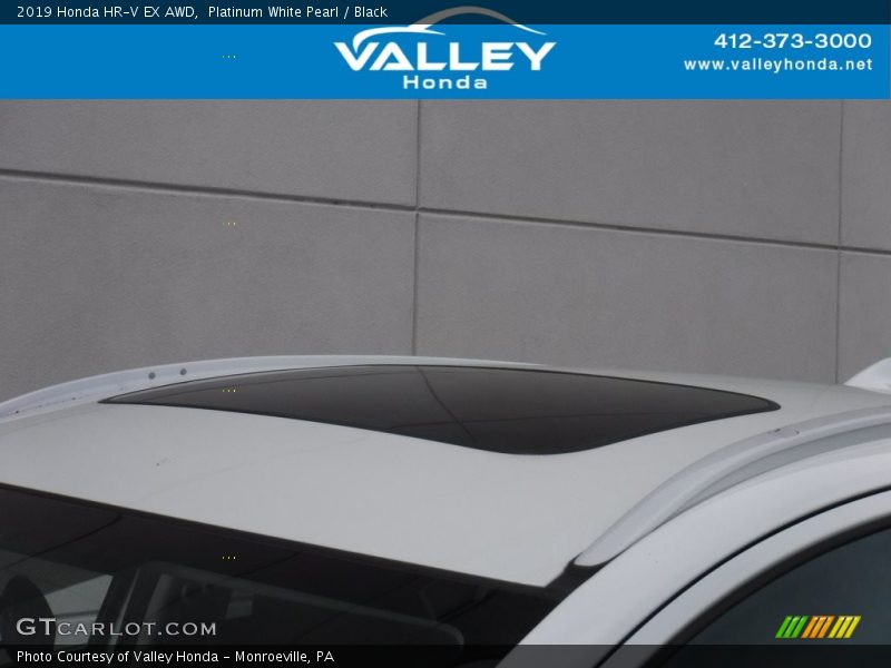 Platinum White Pearl / Black 2019 Honda HR-V EX AWD