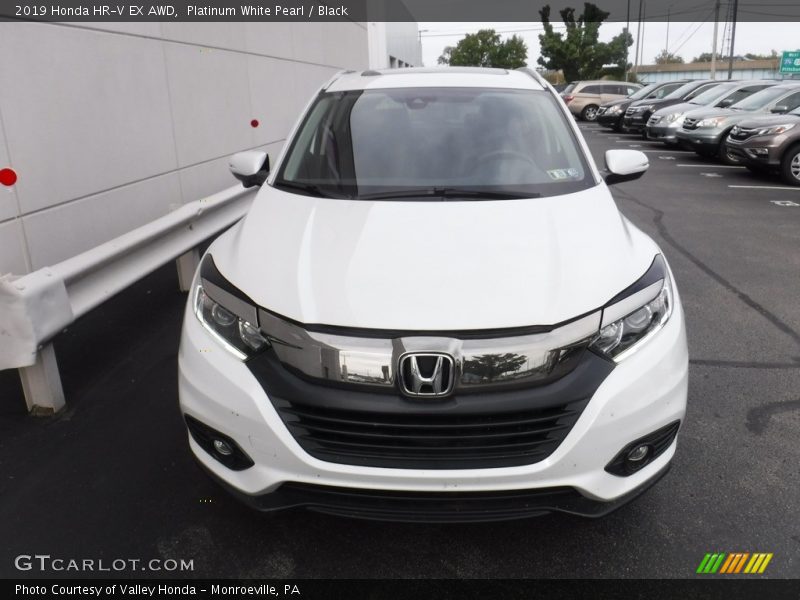 Platinum White Pearl / Black 2019 Honda HR-V EX AWD