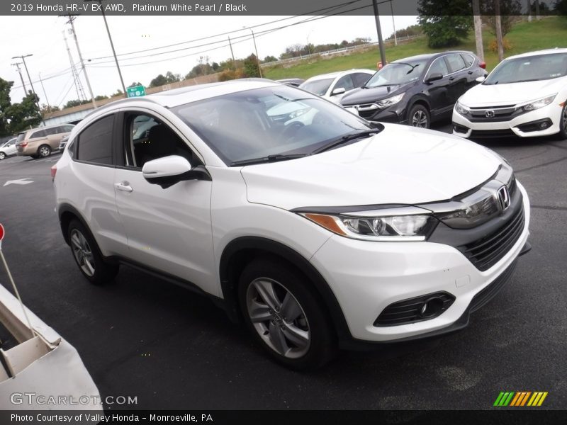 Platinum White Pearl / Black 2019 Honda HR-V EX AWD