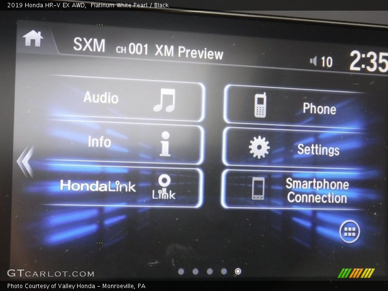 Platinum White Pearl / Black 2019 Honda HR-V EX AWD