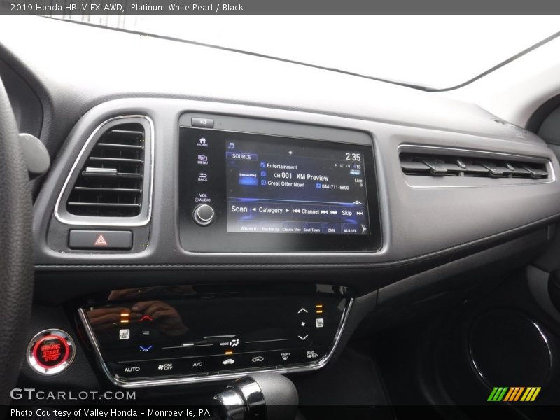 Platinum White Pearl / Black 2019 Honda HR-V EX AWD