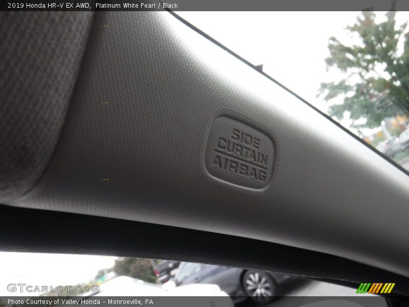 Platinum White Pearl / Black 2019 Honda HR-V EX AWD