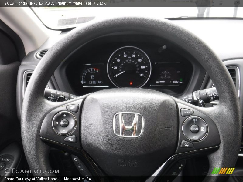 Platinum White Pearl / Black 2019 Honda HR-V EX AWD