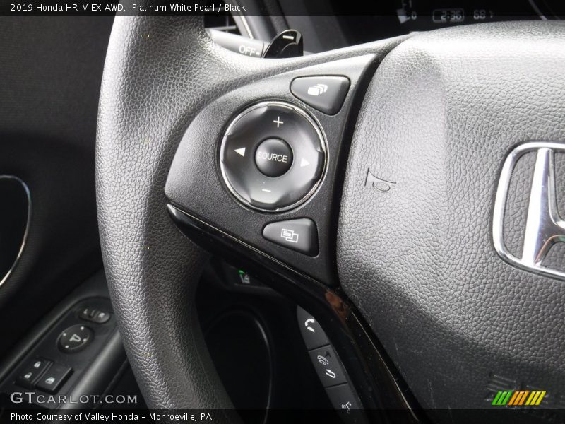 Platinum White Pearl / Black 2019 Honda HR-V EX AWD