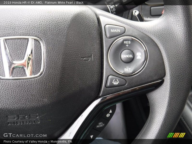 Platinum White Pearl / Black 2019 Honda HR-V EX AWD
