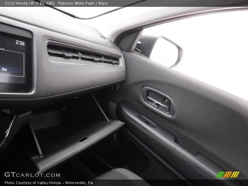 Platinum White Pearl / Black 2019 Honda HR-V EX AWD