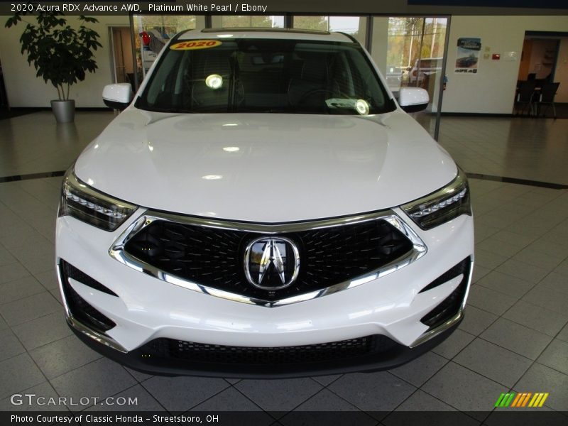 Platinum White Pearl / Ebony 2020 Acura RDX Advance AWD